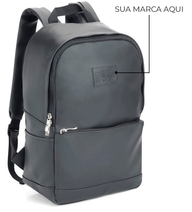 Mochila Viccina com área de aplicação da marca